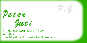 peter guti business card