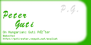 peter guti business card